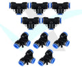 8mm 1/4 Inch Pneumatic Tee Quick Connector