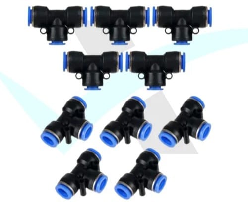8mm 1/4 Inch Pneumatic Tee Quick Connector