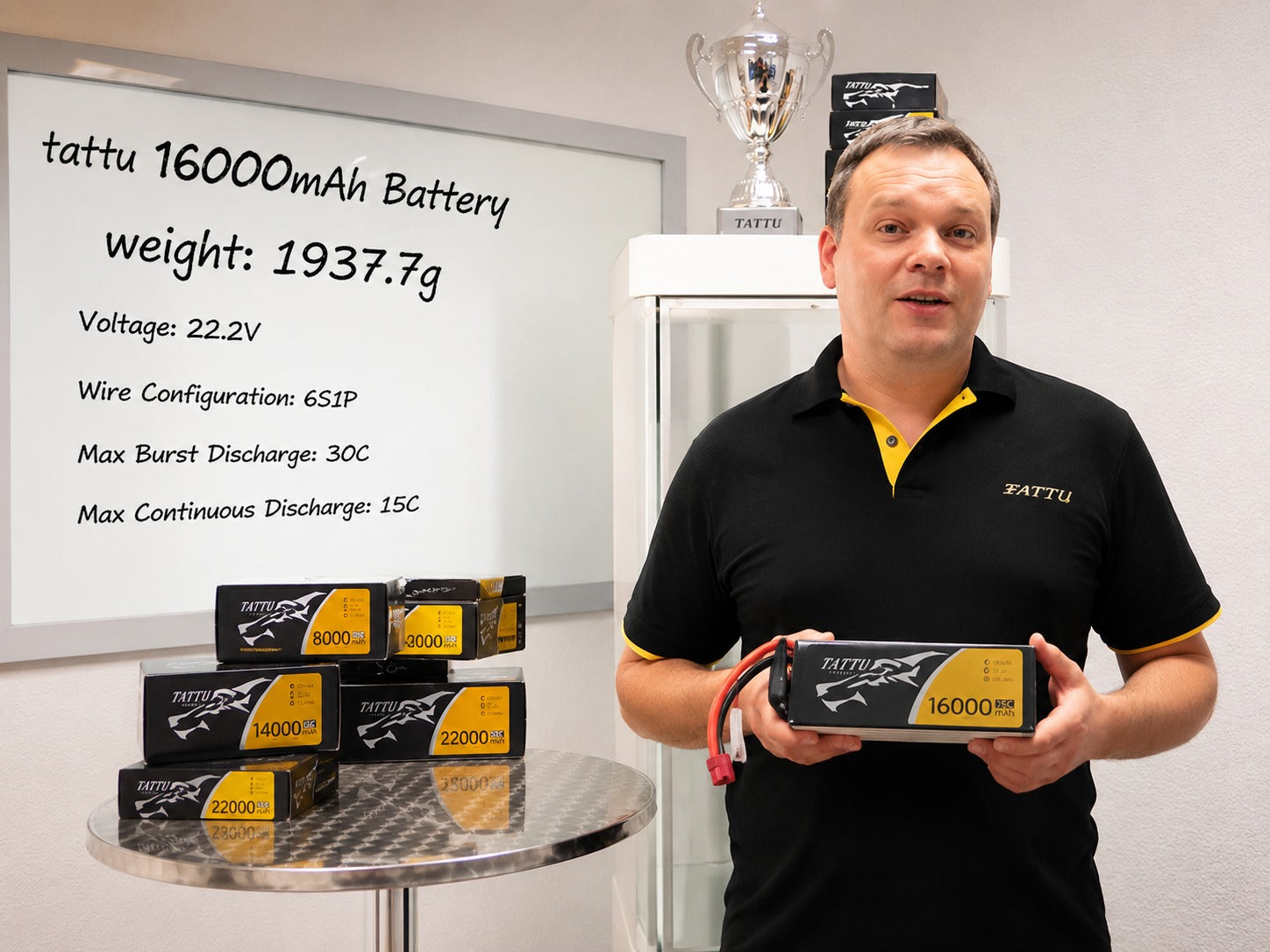 Tattu 16000mAh 6S1P 15C Lipo Battery Pack